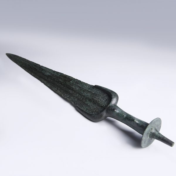 Luristan Bronze Sword with Detailed Grip