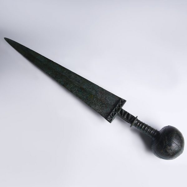 Luristan Bronze Sword with Large Spherical Pommel