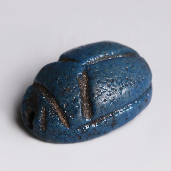 Egyptian Turquoise Faience Amulet Dedicated to Ra