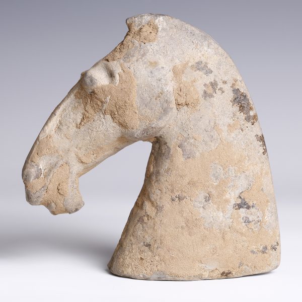 Han Terracotta Sculpture of A Horse head