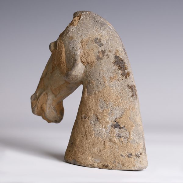 Han Terracotta Sculpture of A Horse head