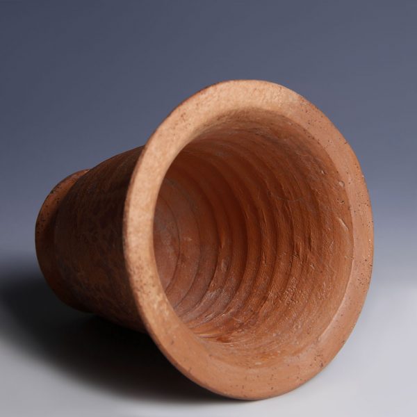Nabataean Red Terracotta Cup with Floral Decorations