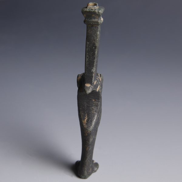 Roman Bronze Casket Foot with Lion