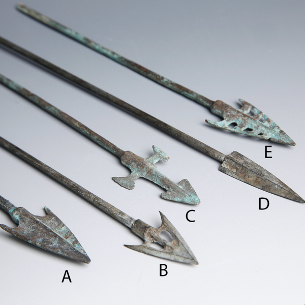 A Selection of Warring States Bronze Crossbow Bolts