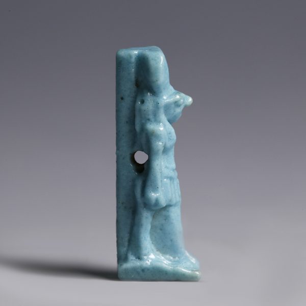 Ancient Egyptian Turquoise Faience Horus Amulet