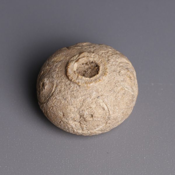 delicate coptic bone spindle whorl a
