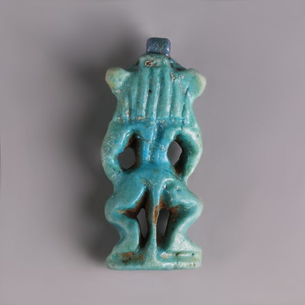 Egyptian Faience Bes Amulet