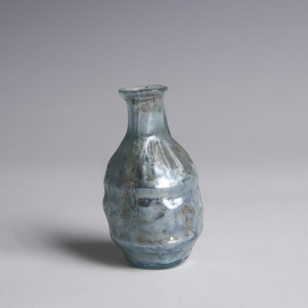 Roman Pale Blue Glass Bottle
