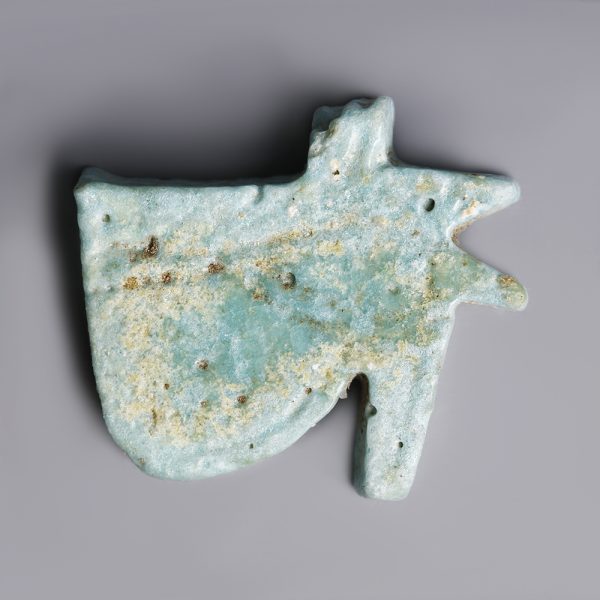 Ancient Egyptian Turquoise Faience Wedjat Amulet
