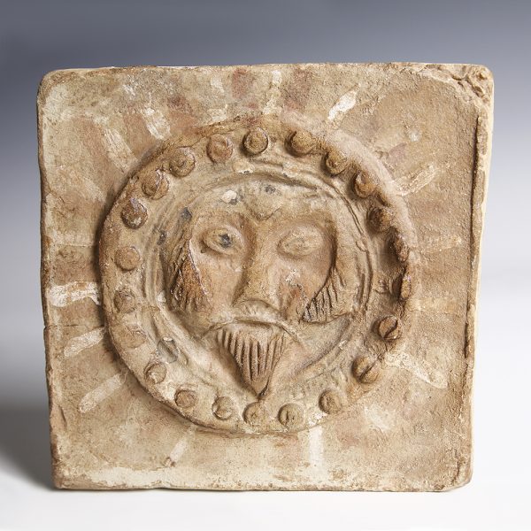 Byzantine Terracotta Tile with Face of Christ