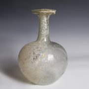 Large Ancient Roman Pale-Greek Glass Flask