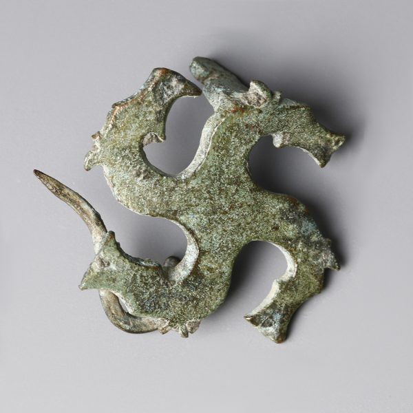 Romano-British Bronze Gammadion Fibula Brooch