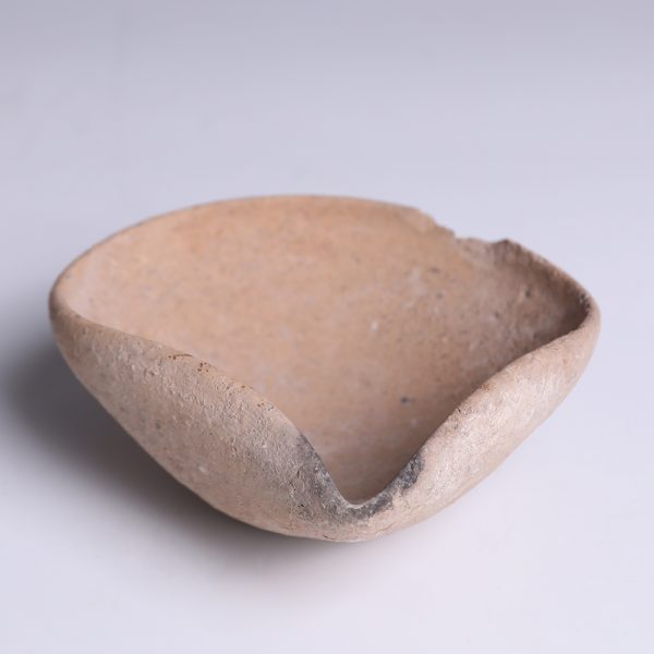 Holy Land Single Pinched Terracotta Oil Lamp