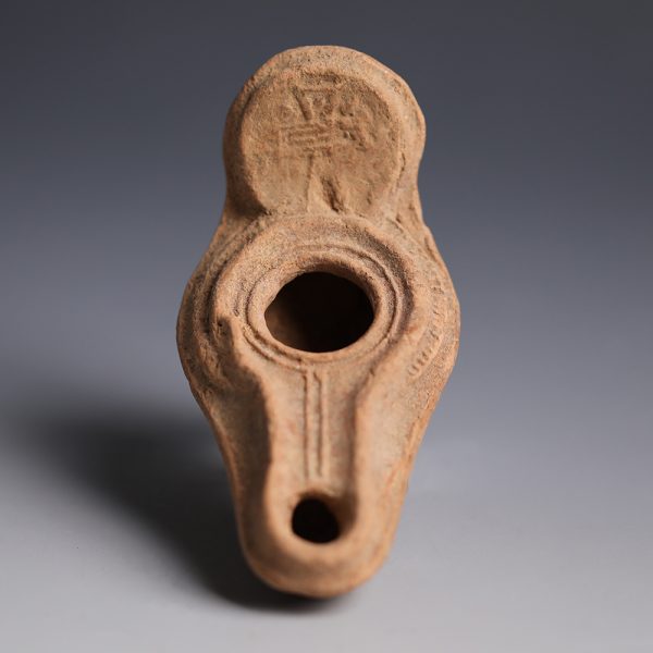 Byzantine Christian Oil Lamp with Cross