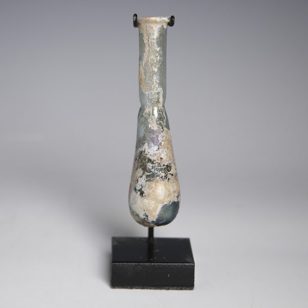 Roman Iridescent Glass Unguentarium