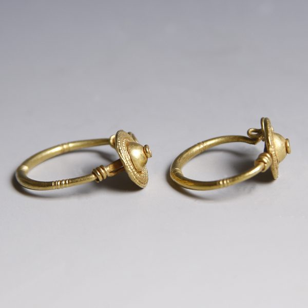Roman Gold Hoop Earrings