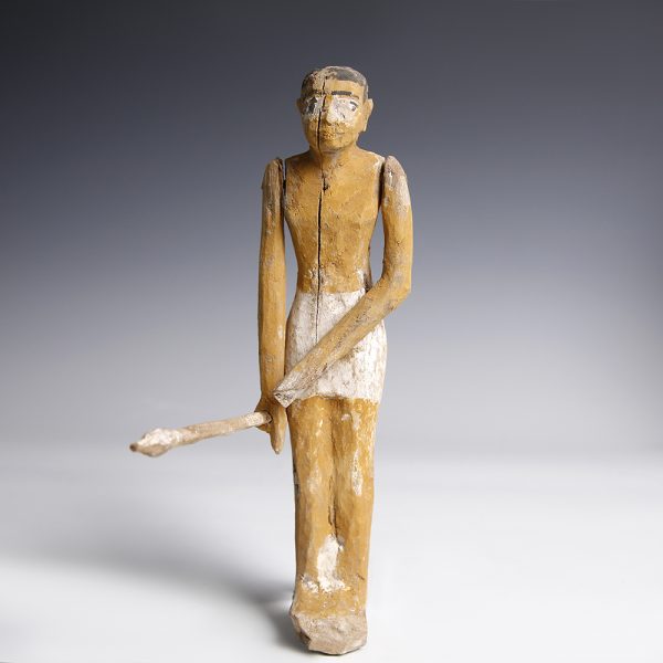 Ancient Egyptian Wood Tomb Statuette of a Male Servant