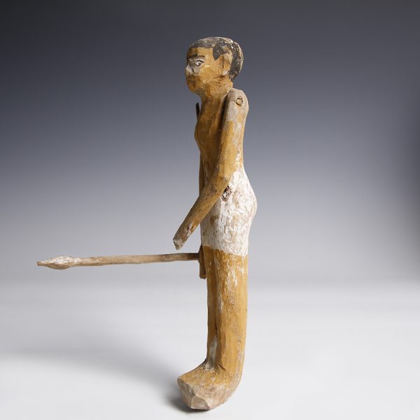 Ancient Egyptian Wood Tomb Statuette of a Male Servant