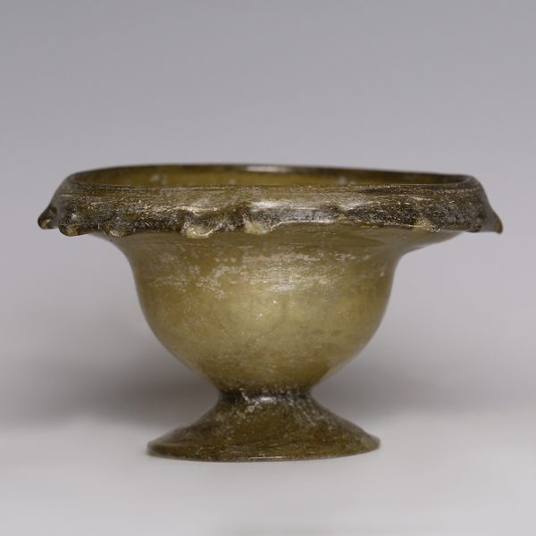 Ancient Roman Yellow Glass Cup