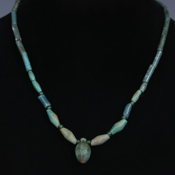 Ancient Egyptian Green Faience Beaded Necklace