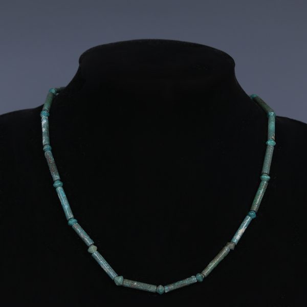 Egyptian Necklace with Green Faience Beads