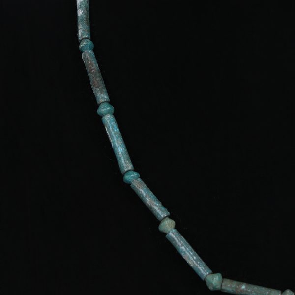 Egyptian Necklace with Green Faience Beads