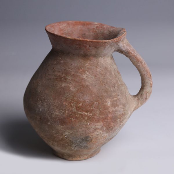 Holy Land Terracotta Jug with a Vertical Handle