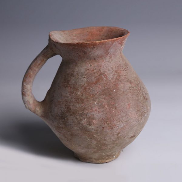 Holy Land Terracotta Jug with a Vertical Handle