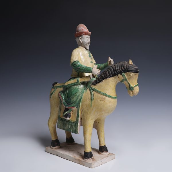 Ming Dynasty Sancai Glazed Archer on Horse