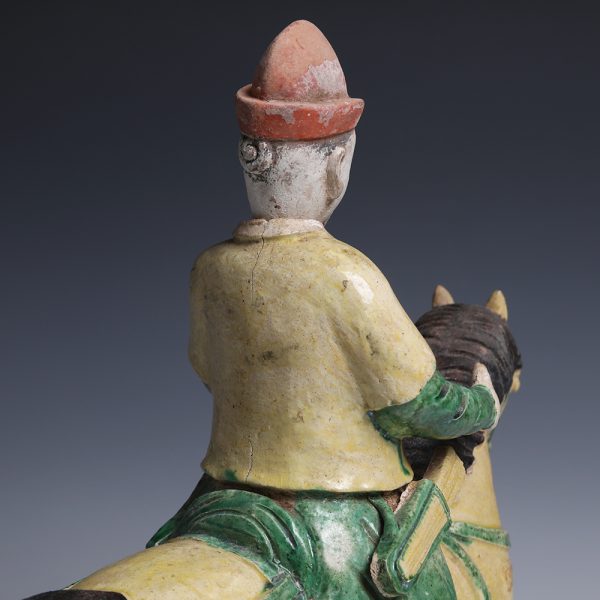 Ming Dynasty Sancai Glazed Archer on Horse