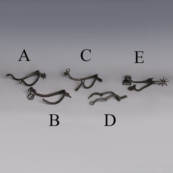 Selection of Iron Medieval Spurs