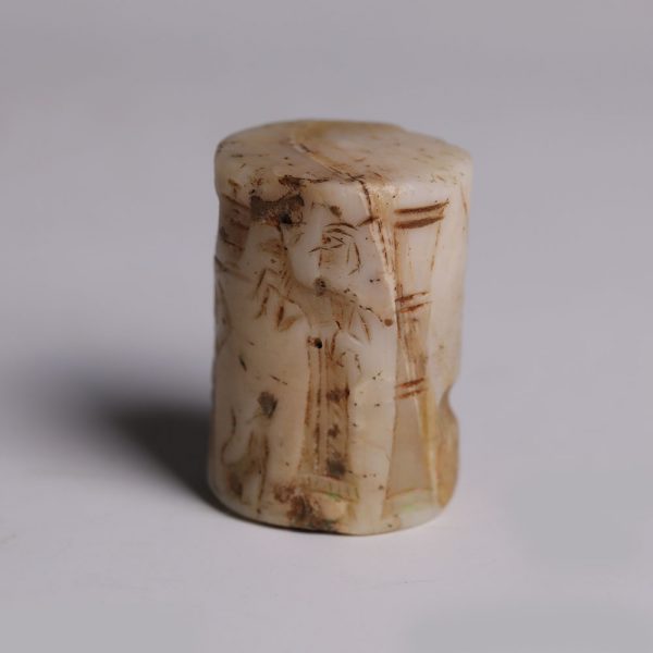 Early Elamite Stone Cylinder Seal with a Religious Scene