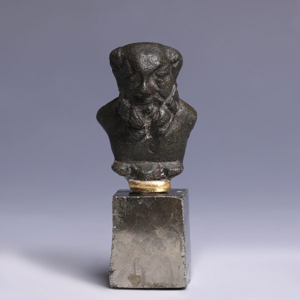 Ancient Roman Bronze Appliqué of Socrates