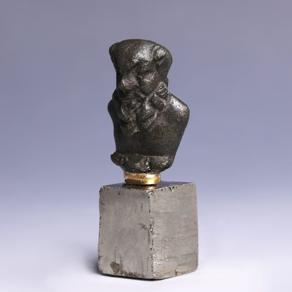 Ancient Roman Bronze Appliqué of Socrates