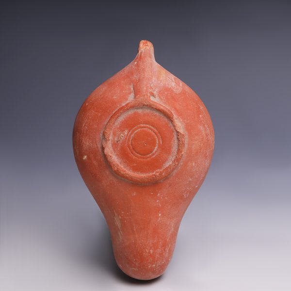 Ancient Roman Terra Sigillata North African Oil Lamp with Rooster