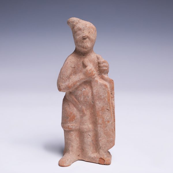 Eastern Han Dynasty Terracotta Statuette of a Farmer