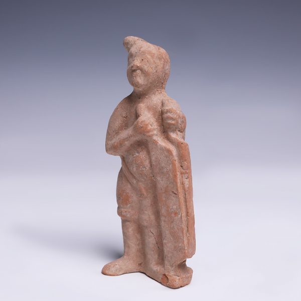Eastern Han Dynasty Terracotta Statuette of a Farmer