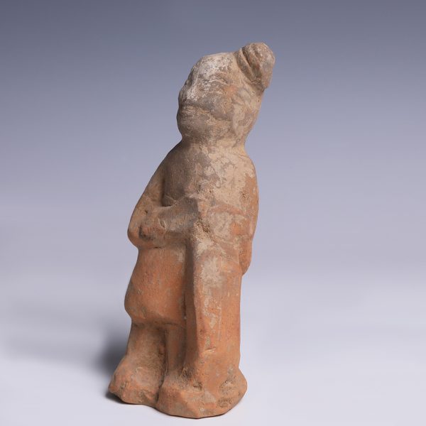 Eastern Han Dynasty Terracotta Statuette of a Farmer