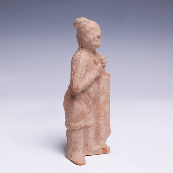 Eastern Han Dynasty Terracotta Statuette of a Farmer