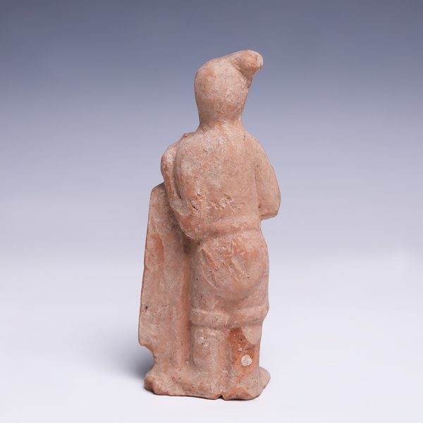 Eastern Han Dynasty Terracotta Statuette of a Farmer