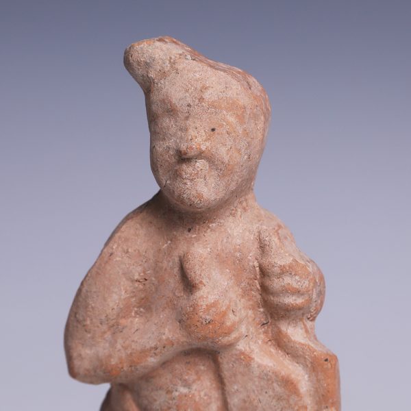 Eastern Han Dynasty Terracotta Statuette of a Farmer