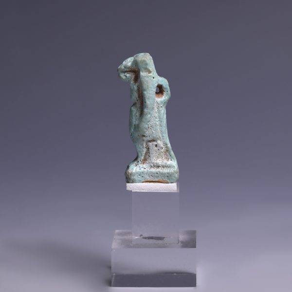 Egyptian Glazed Faience Thoeris Amulet