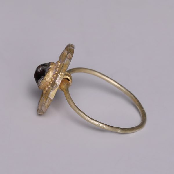 Medieval Gold Ring with Garnet