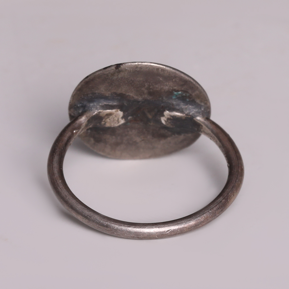 Medieval Silver Ring with Initial I Medieval Silver Ring with Initial I