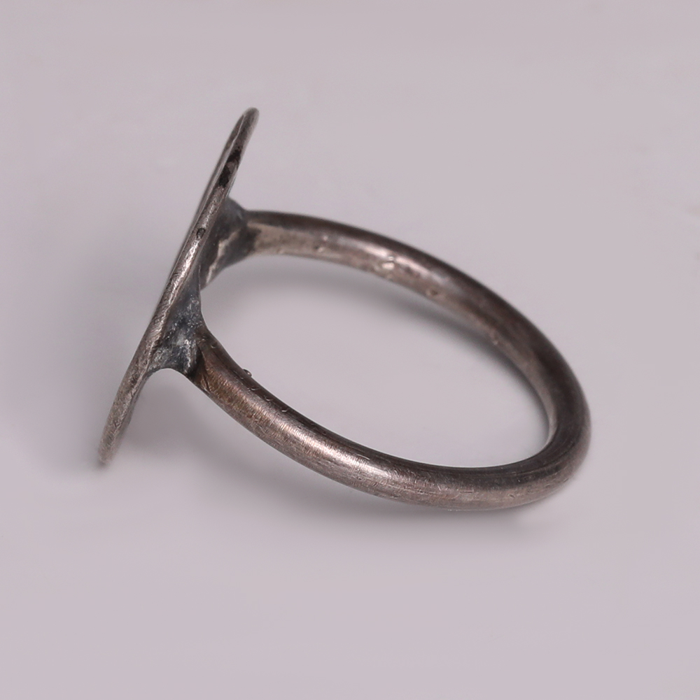 Medieval Silver Ring with Initial I Medieval Silver Ring with Initial I