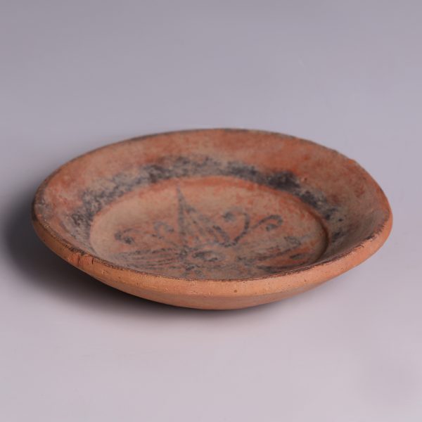 Ancient Persian Painted Terracotta Dish