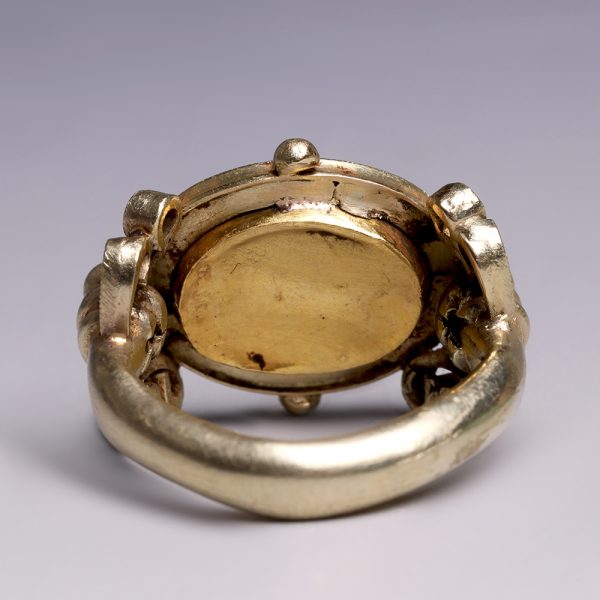 Roman Gold Ring with Garnet Intaglio of Apollo