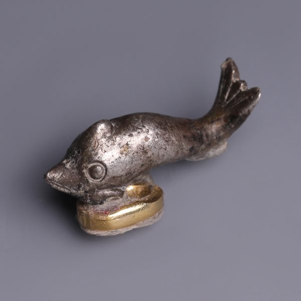 Roman Silver Dolphin Appliqué