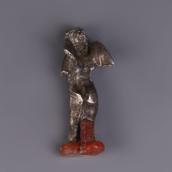 Roman Silver Fragment of Cupid