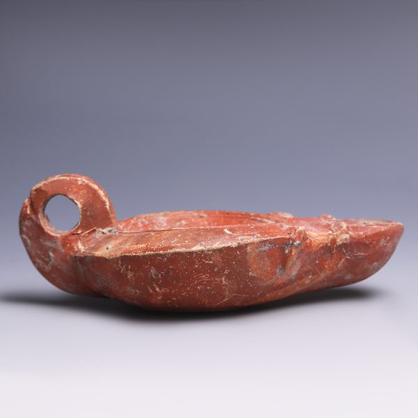 Roman Terracotta Oil Lamp with Charioteer